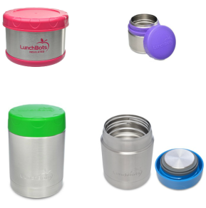 LunchBots - 8oz Thermal Container Dots | Mapamundi Kids Pink Dots
