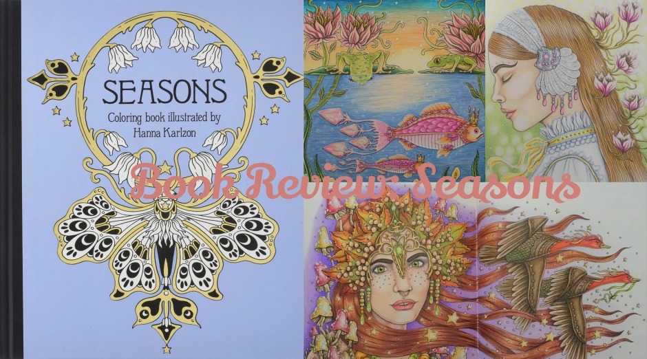 Summer Nights Hanna Karlzon flip through adult coloring review 